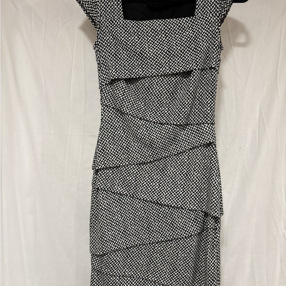 White House Black Market Monochrome Midi Dress